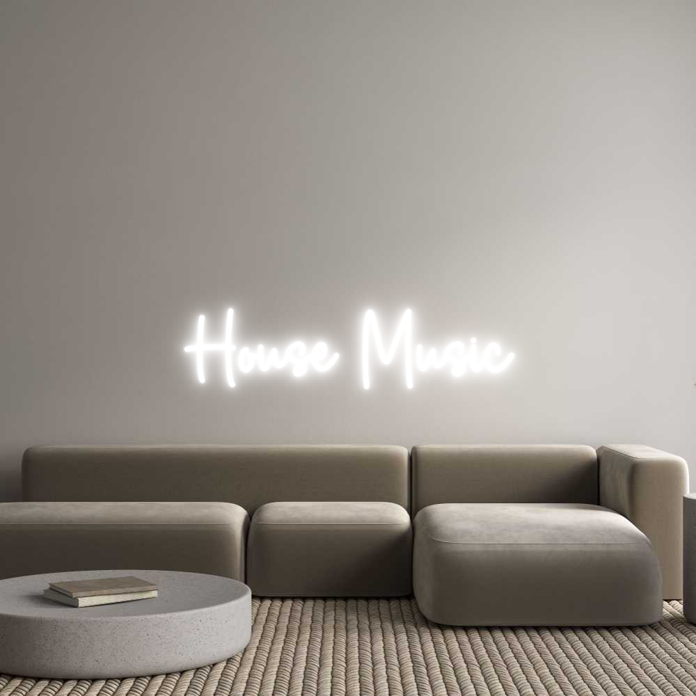 Custom Neon Sign Online Editor House Music