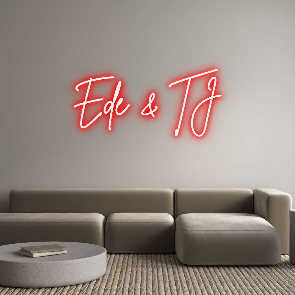 Custom Neon Sign Online Editor Ede & TJ