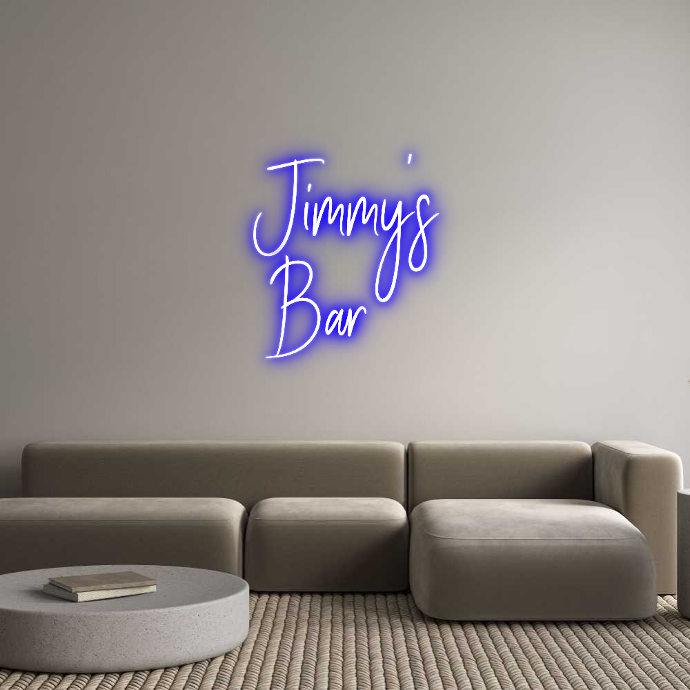 Custom Neon Sign Online Editor Jimmy's 
 Bar