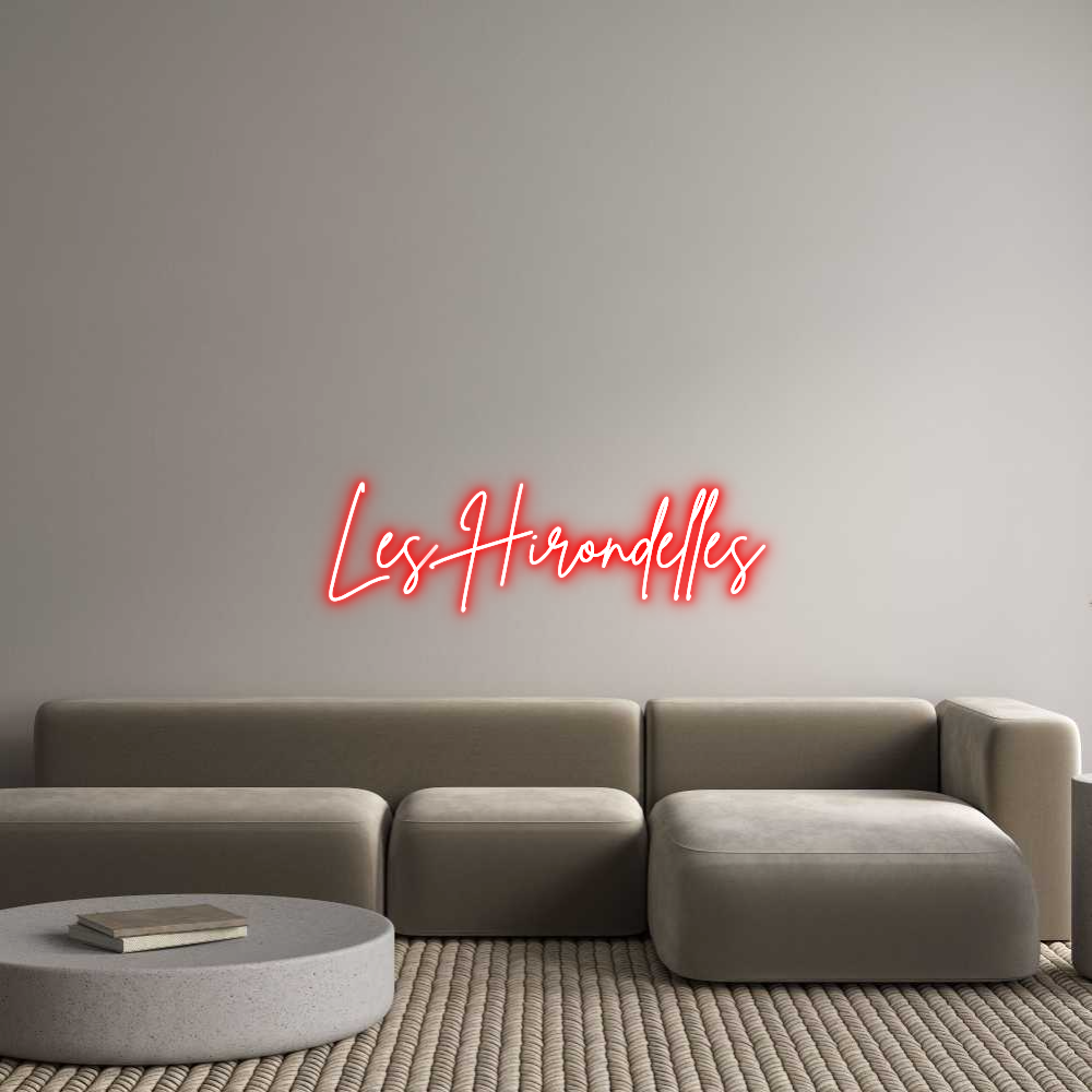 Custom Neon Sign Online Editor Les Hirondell...