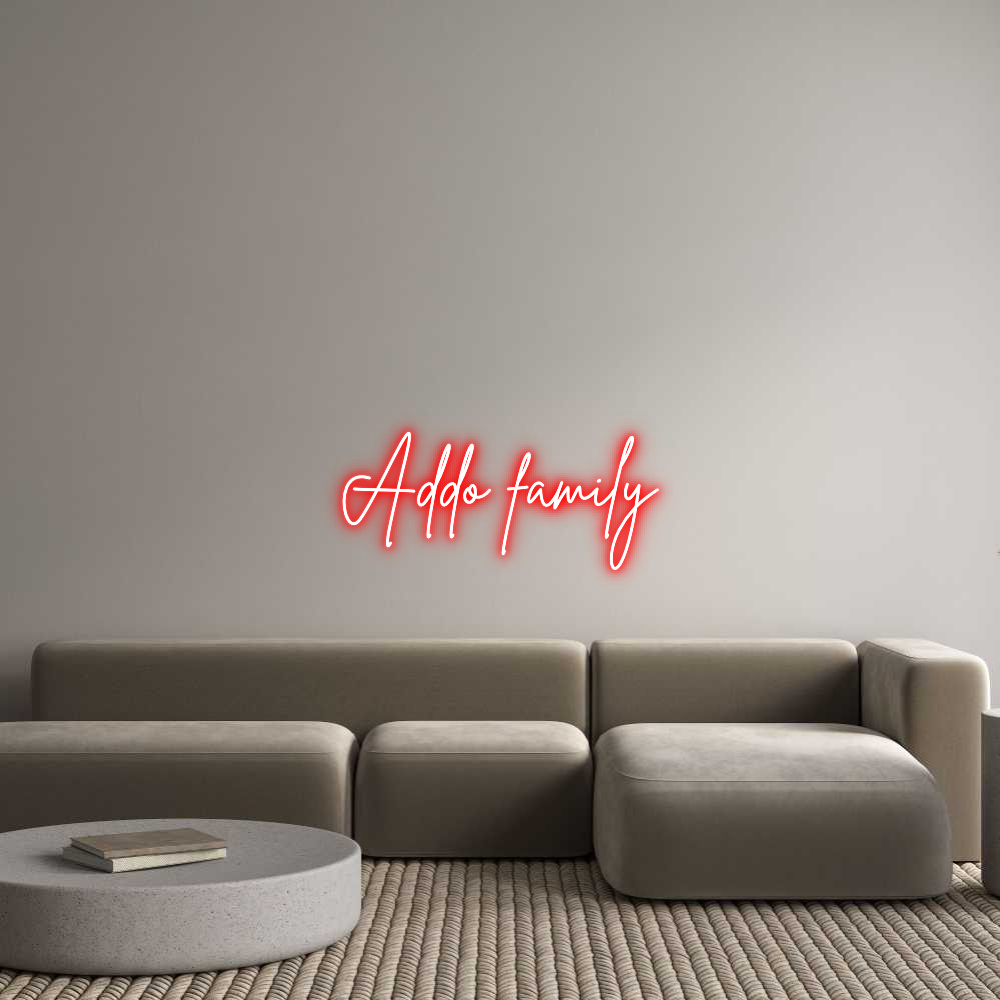 Custom Neon Sign Online Editor Addo family