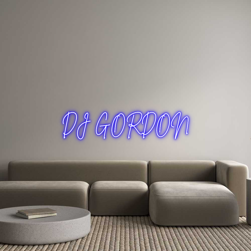 Custom Neon Sign Online Editor DJ GORDON