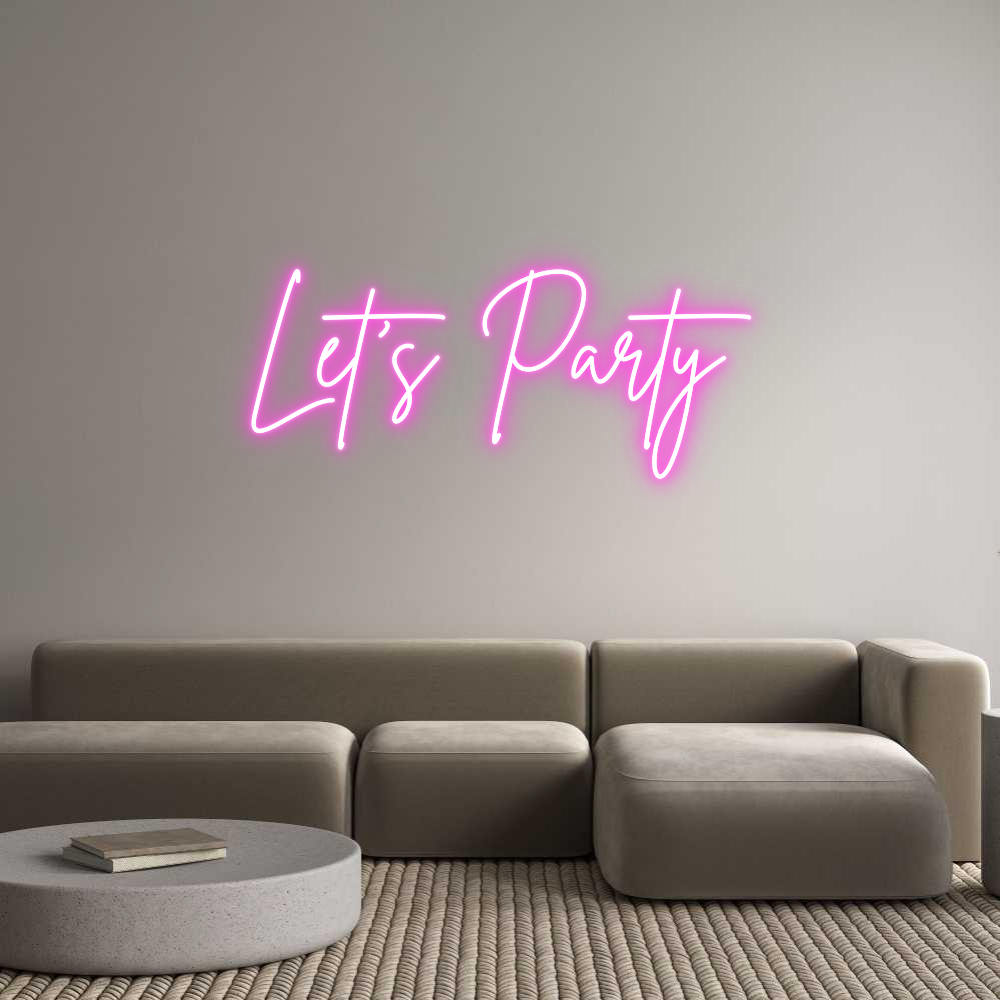 Custom Neon Sign Online Editor Let’s Party