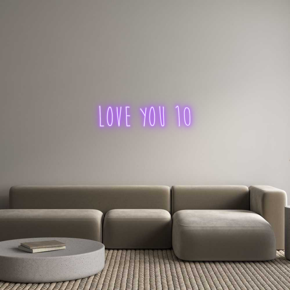 Custom Neon Sign Online Editor LOVE YOU 10