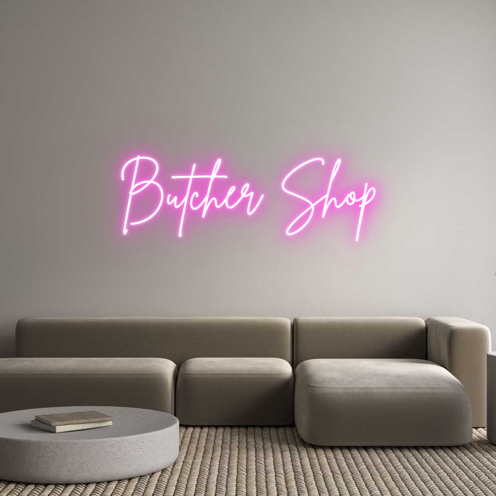 Custom Neon Sign Online Editor Butcher Shop