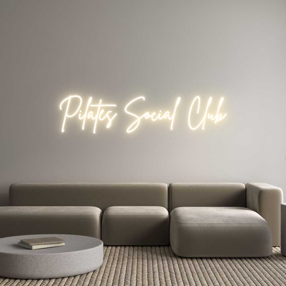 Custom Neon Sign Online Editor Pilates Socia...