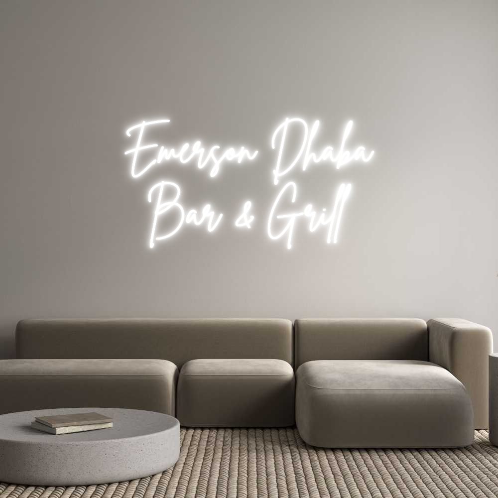Custom Neon Sign Online Editor Emerson Dhaba...