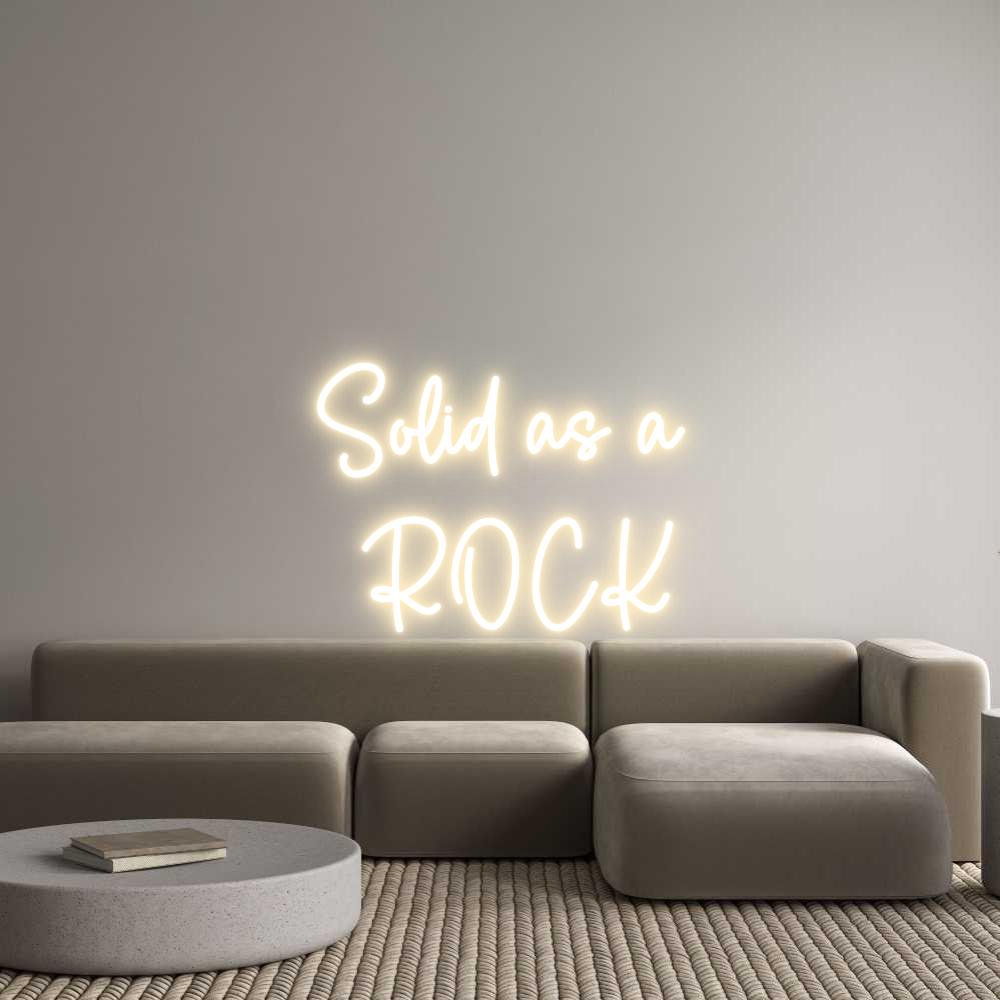 Custom Neon Sign Online Editor Solid as a 
...