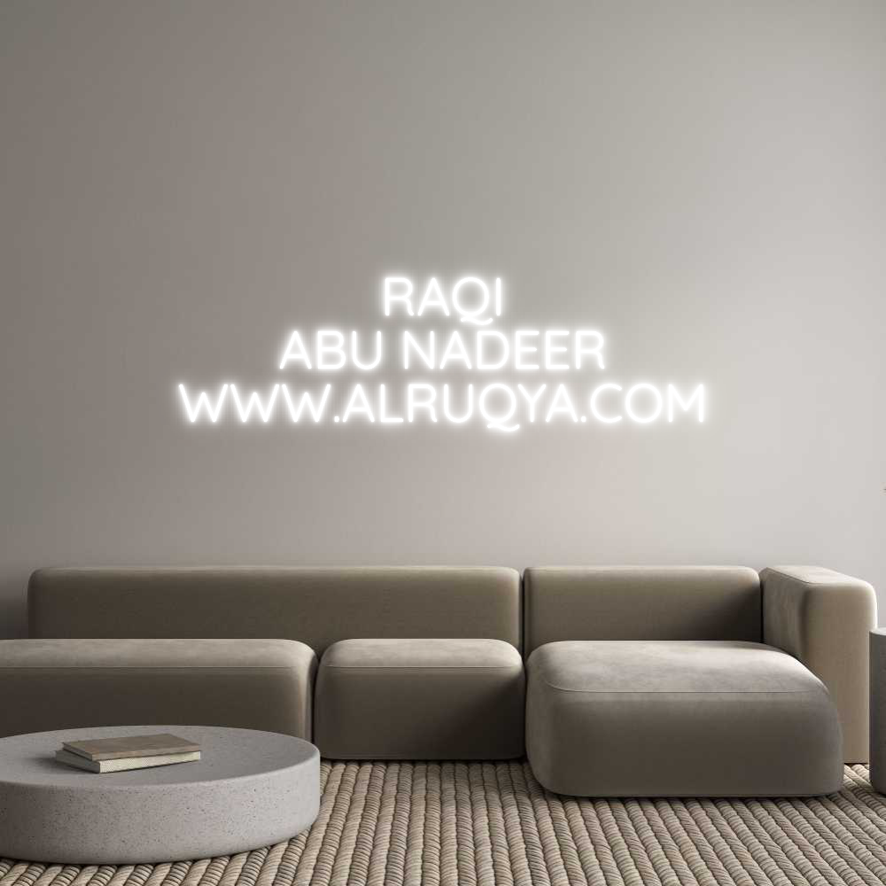 Custom Neon Sign Online Editor RAQI
ABU NAD...