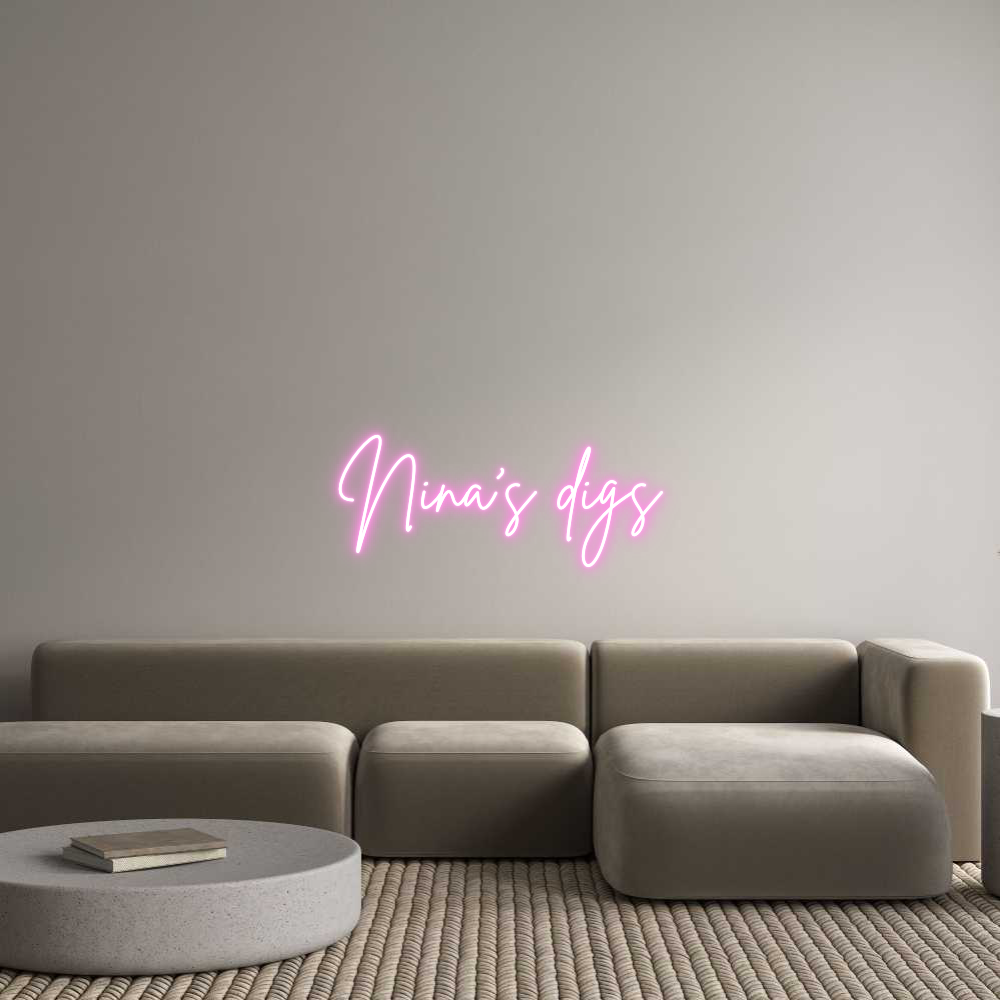 Custom Neon Sign Online Editor Nina’s digs
