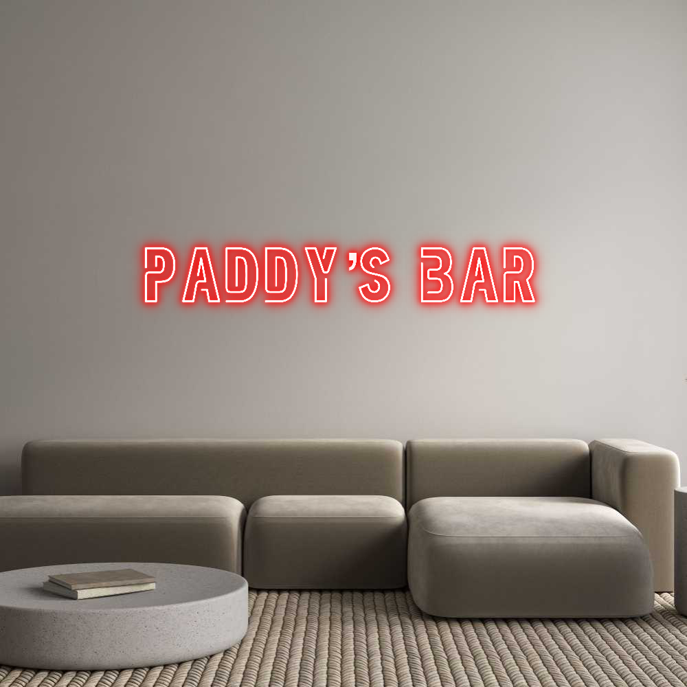 Custom Neon Sign Online Editor Paddy’s bar