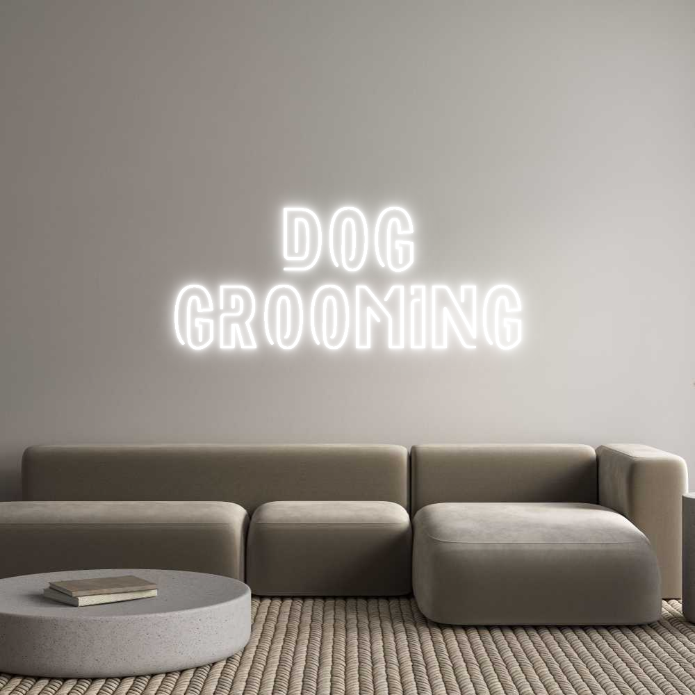 Custom Neon Sign Online Editor dog
grooming