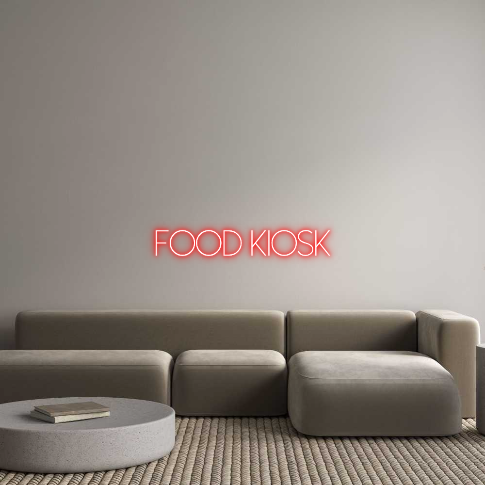 Custom Neon Sign Online Editor FOOD KIOSK