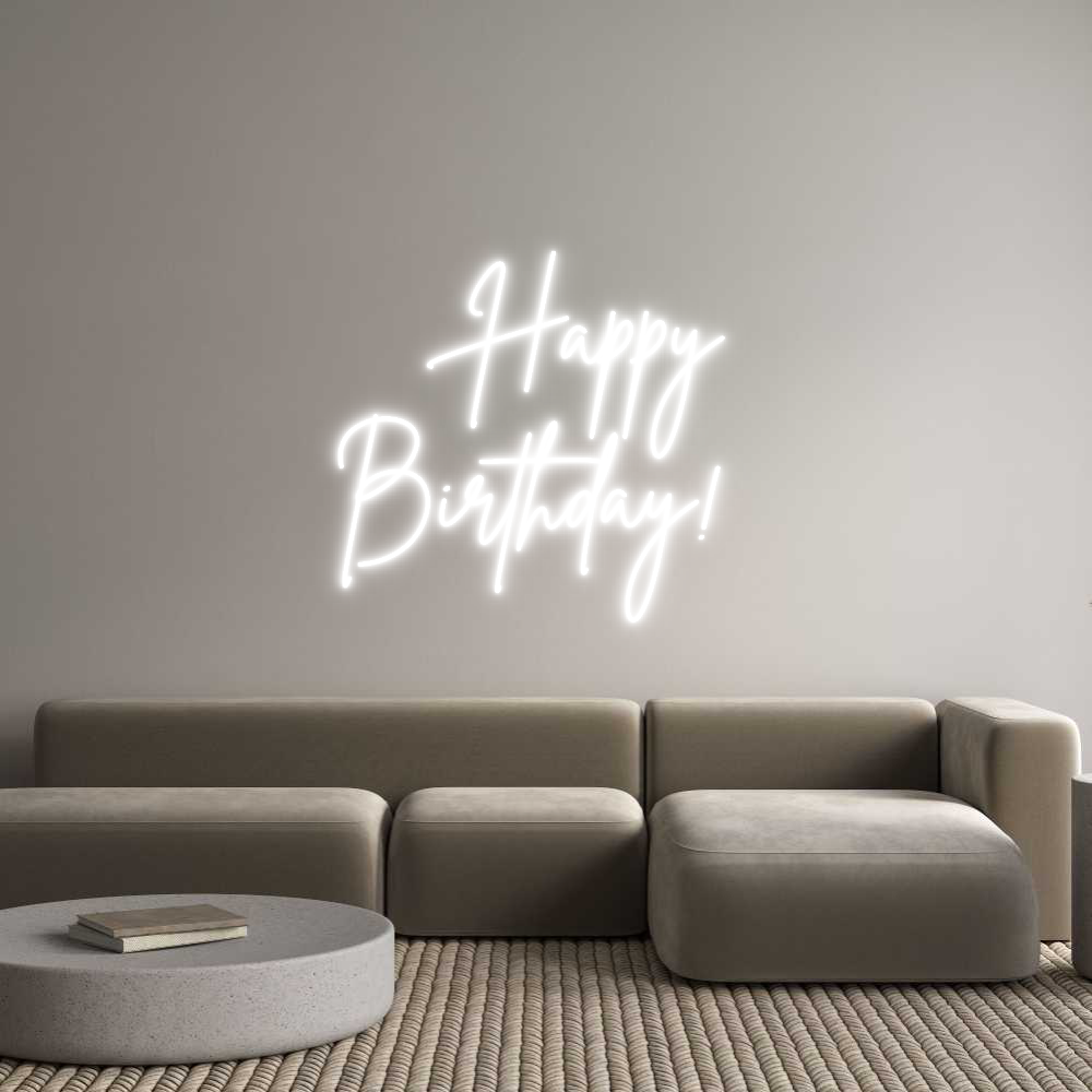 Custom Neon Sign Online Editor Happy 
Birth...
