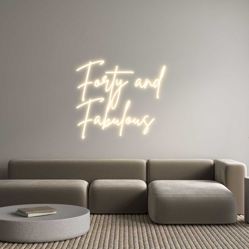 Custom Neon Sign Online Editor Forty and 
F...