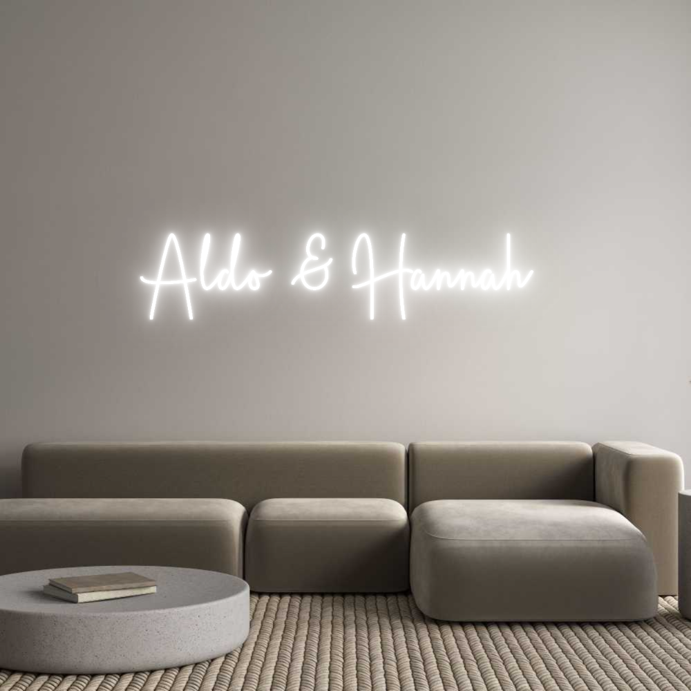 Custom Neon Sign Online Editor Aldo & Hannah