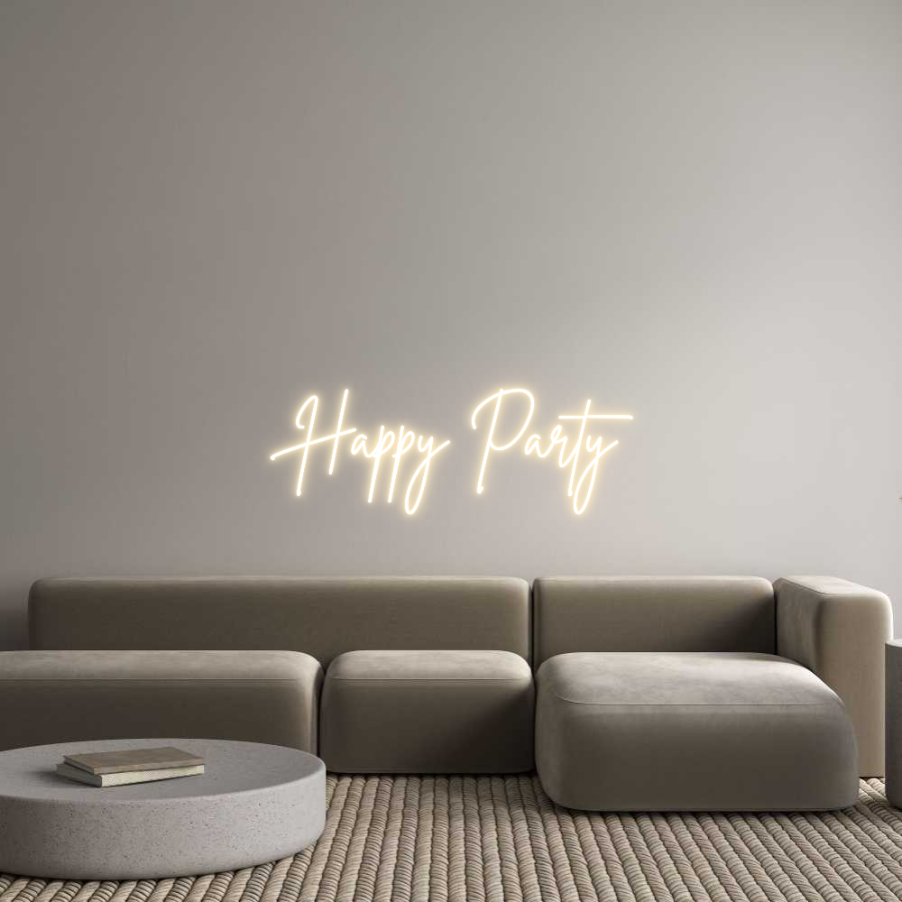 Custom Neon Sign Online Editor Happy Party