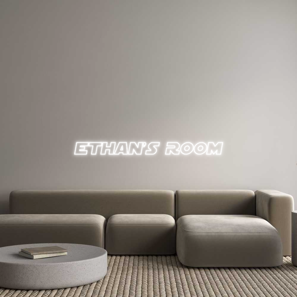 Custom Neon Sign Online Editor Ethan's Room