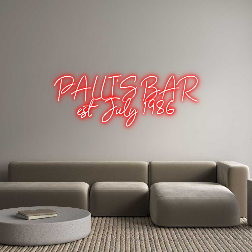 Custom Neon Sign Online Editor PALLI'S BAR
...
