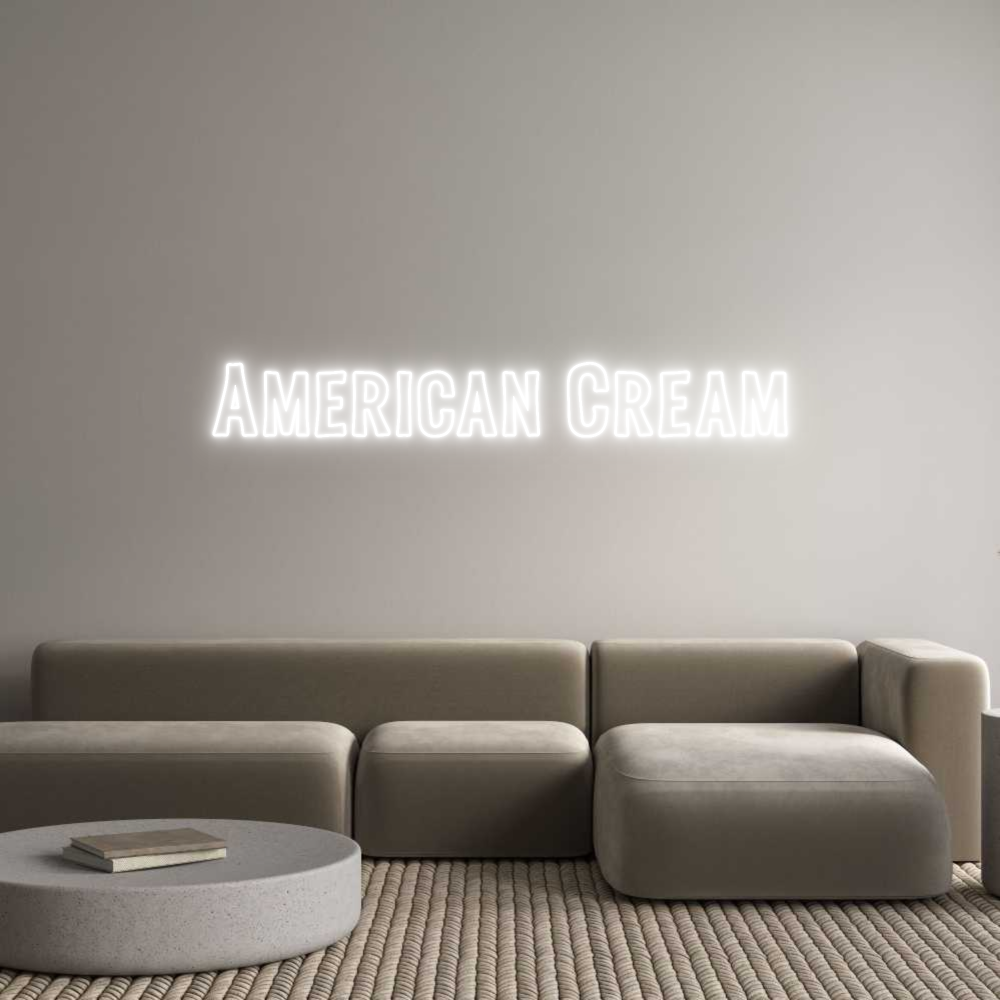 Custom Neon Sign Online Editor American Cream