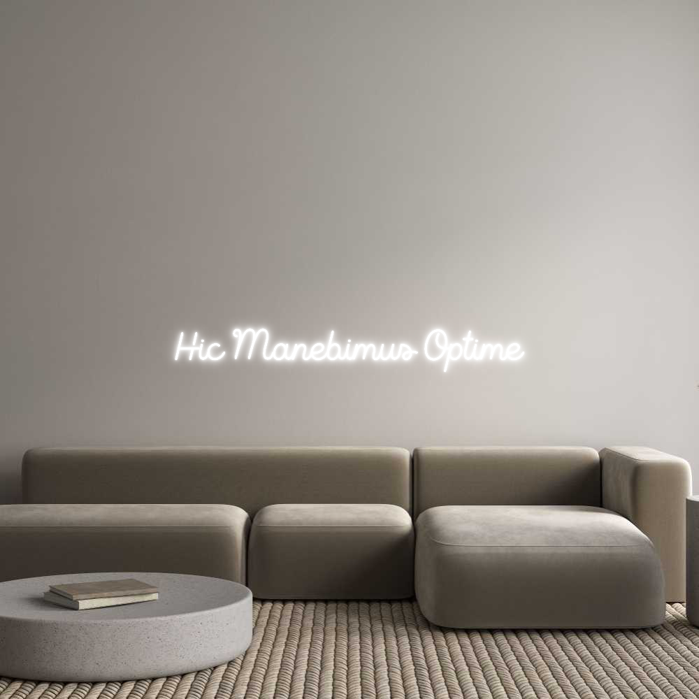 Custom Neon Sign Online Editor Hic Manebimus...