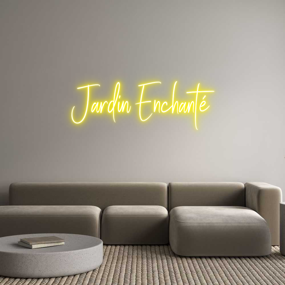 Custom Neon Sign Online Editor Jardin Enchan...