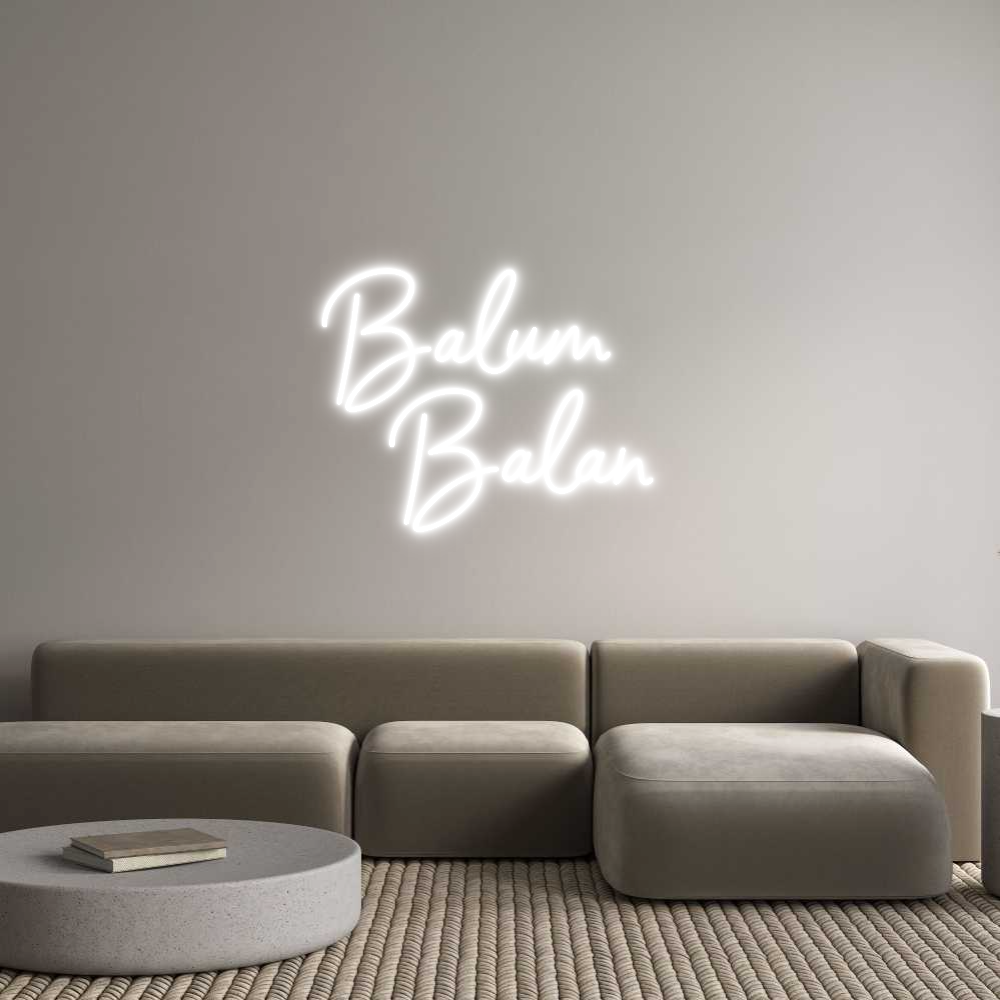 Custom Neon Sign Online Editor Balum
   Bal...