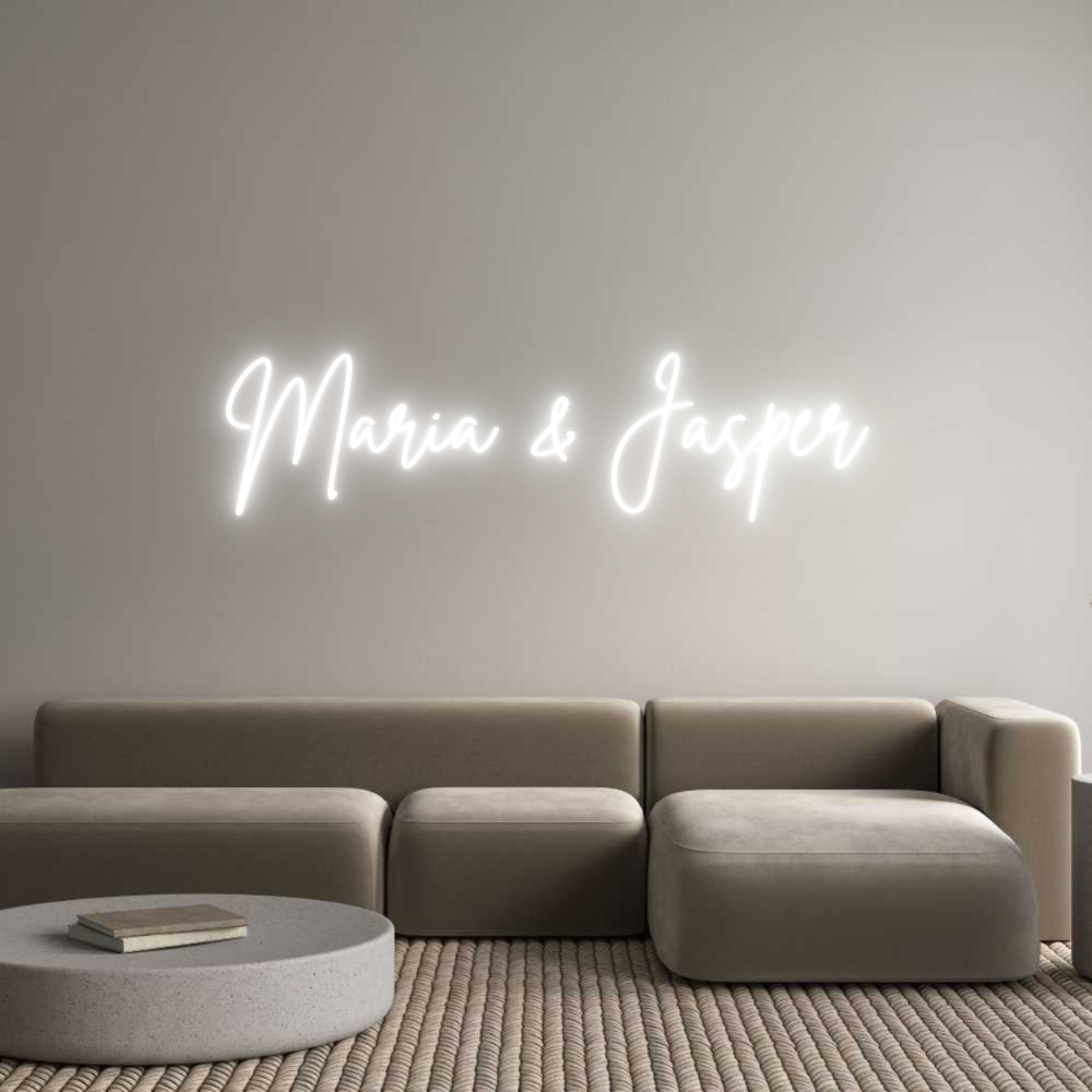 Custom Neon Sign Online Editor Maria & Jasper