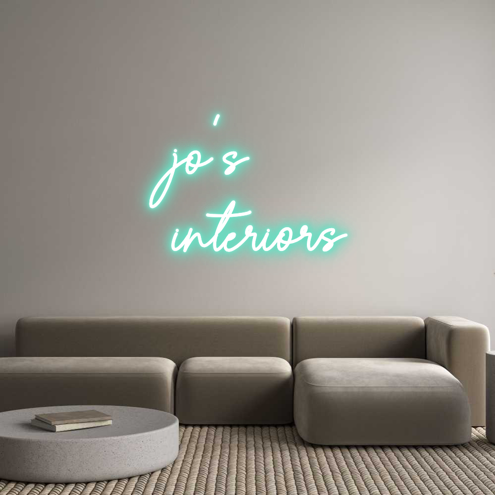Custom Neon Sign Online Editor jo's 
interi...