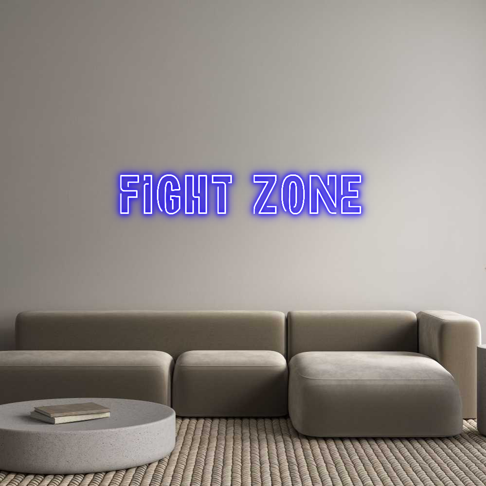 Custom Neon Sign Online Editor FIGHT ZONE