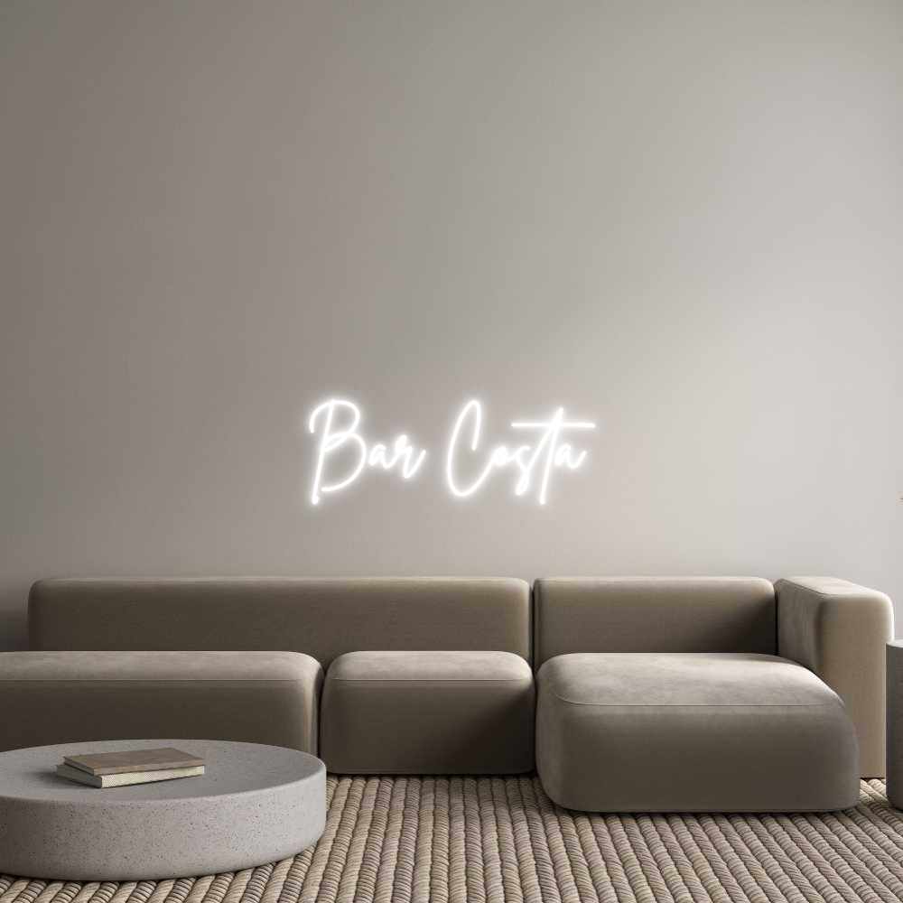 Custom Neon Sign Online Editor Bar Costa