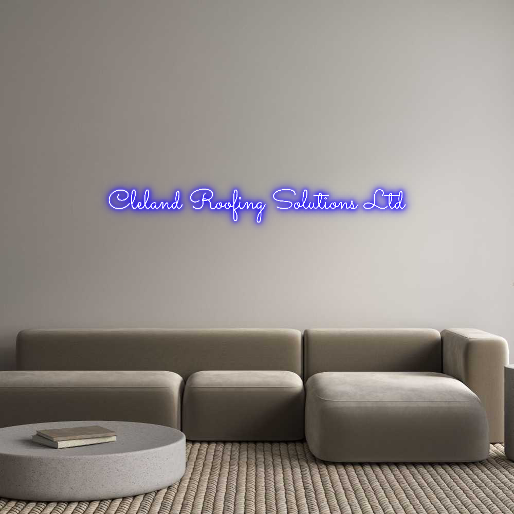 Custom Neon Sign Online Editor Cleland Roofi...