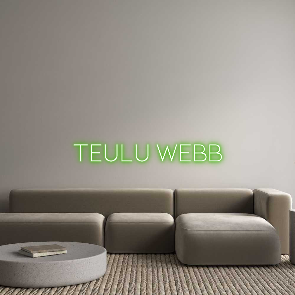 Custom Neon Sign Online Editor TEULU WEBB