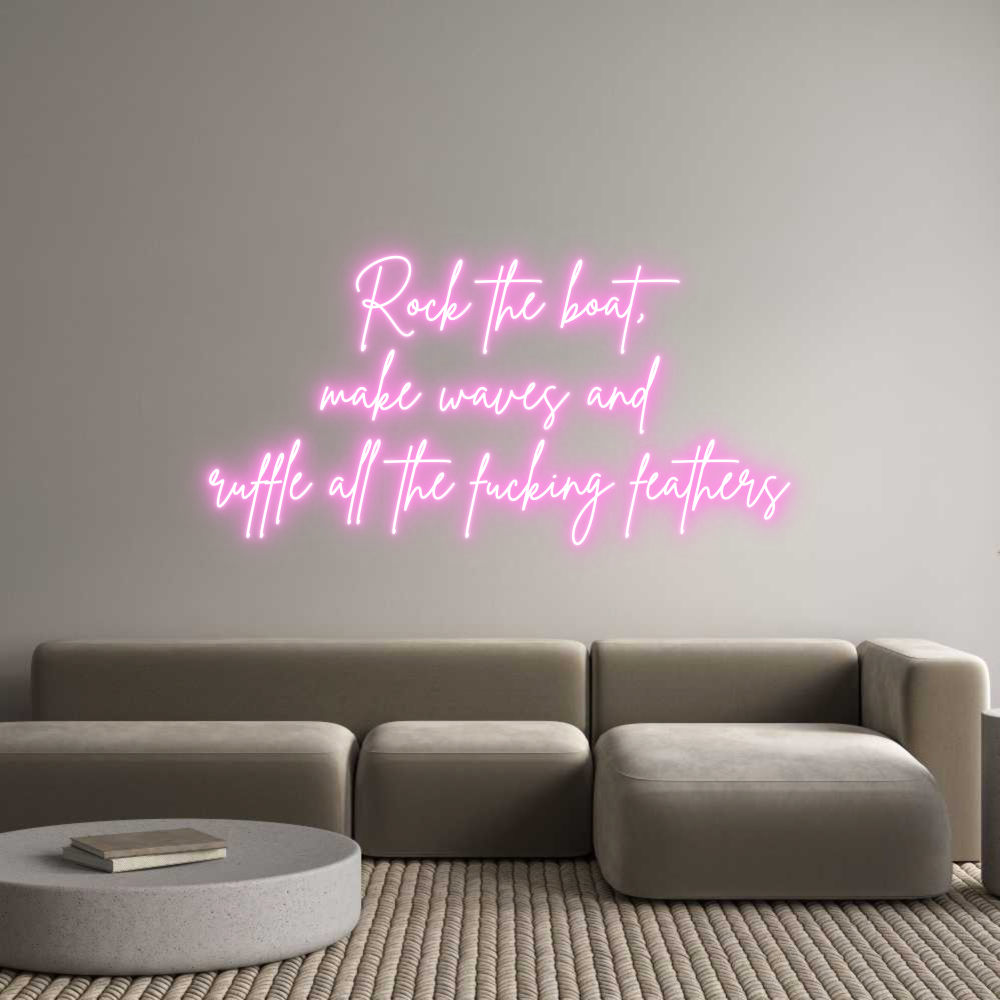 Custom Neon Sign Online Editor Rock the boat...