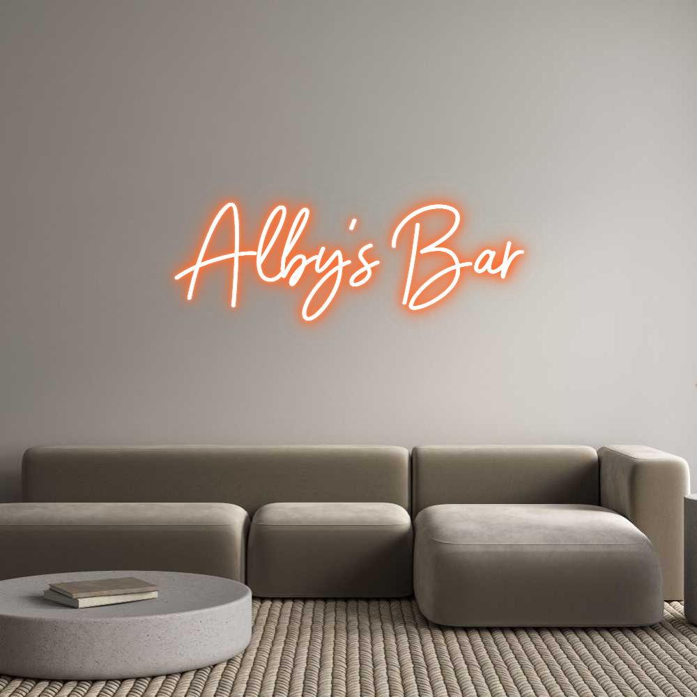 Custom Neon Sign Online Editor Alby's Bar