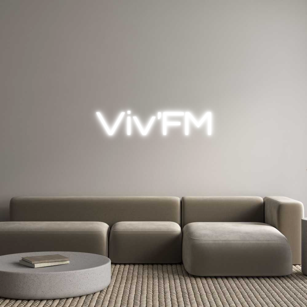 Custom Neon Sign Online Editor Viv’FM