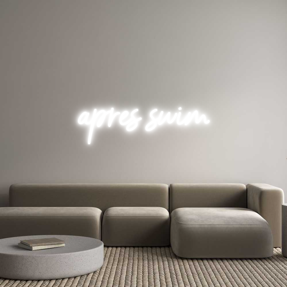 Custom Neon Sign Online Editor après swim