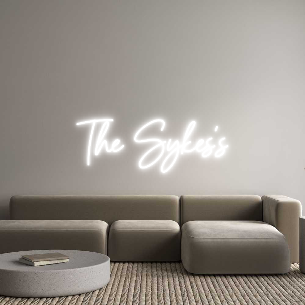 Custom Neon Sign Online Editor The Sykes’s