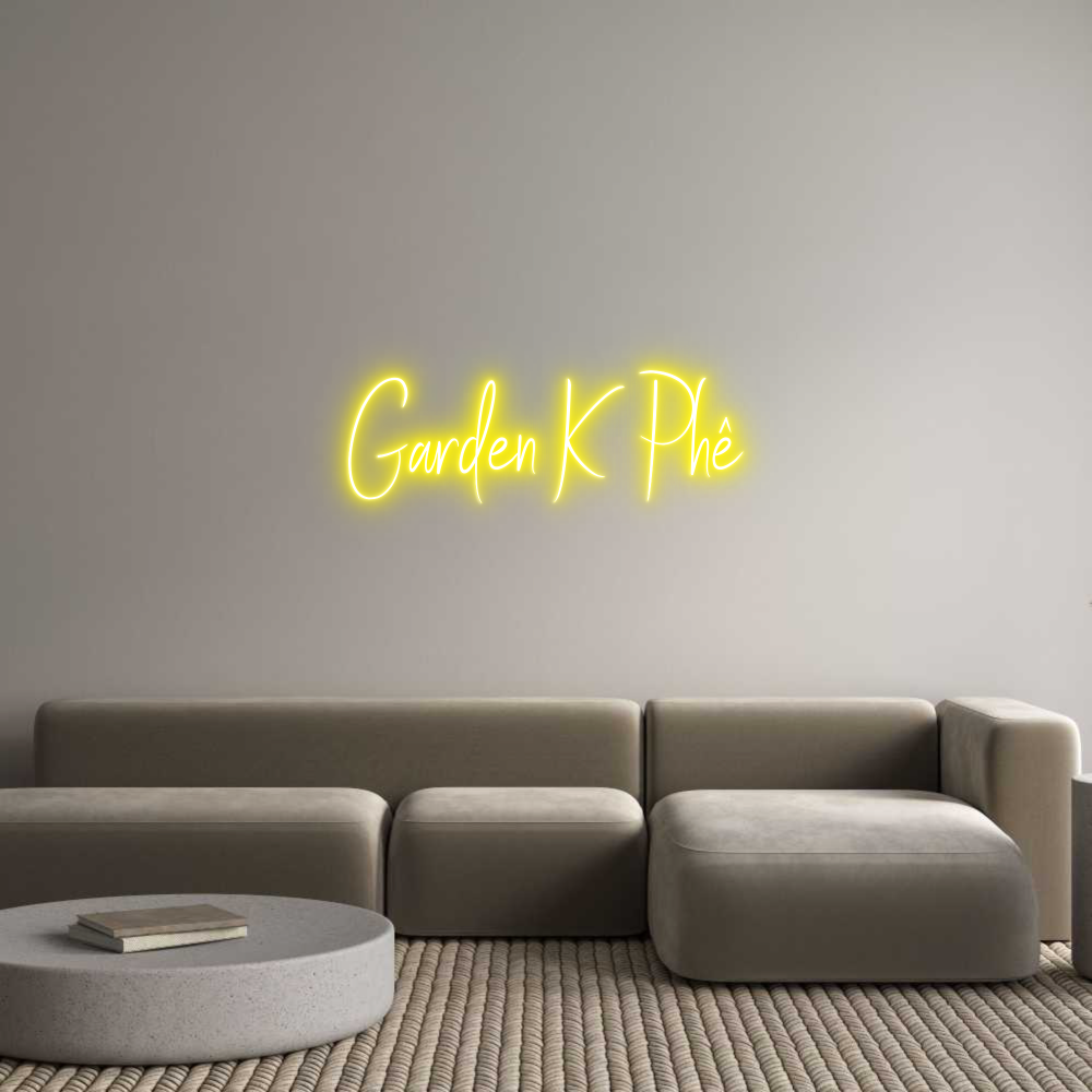 Custom Neon Sign Online Editor Garden K Phê