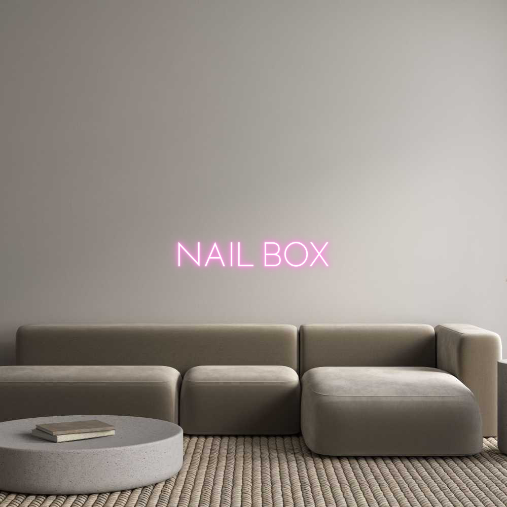 Custom Neon Sign Online Editor Nail box