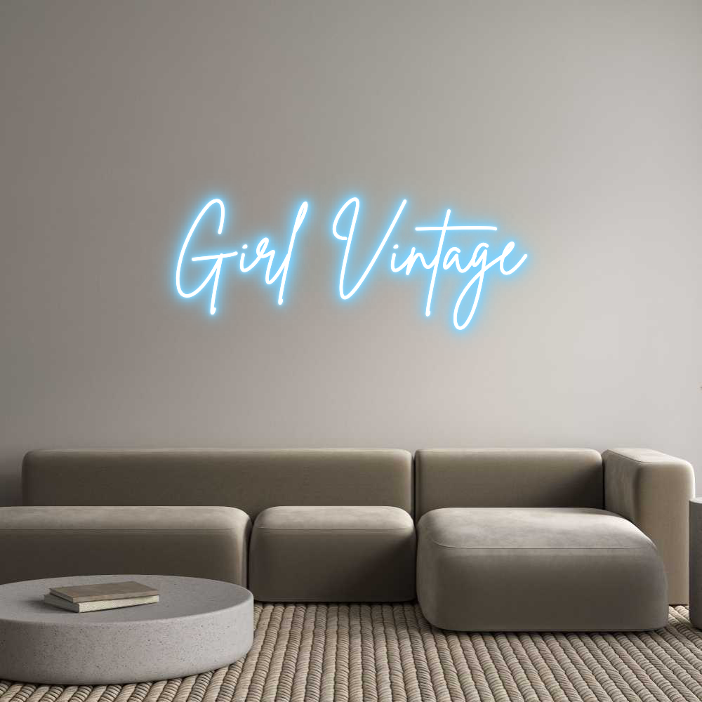 Custom Neon Sign Online Editor Girl Vintage