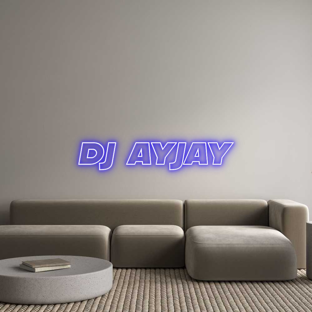 Custom Neon Sign Online Editor DJ AYJAY