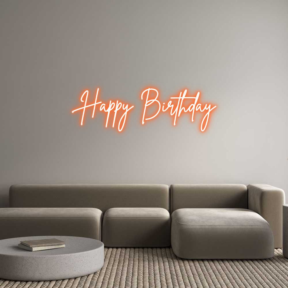 Custom Neon Sign Online Editor Happy Birthday