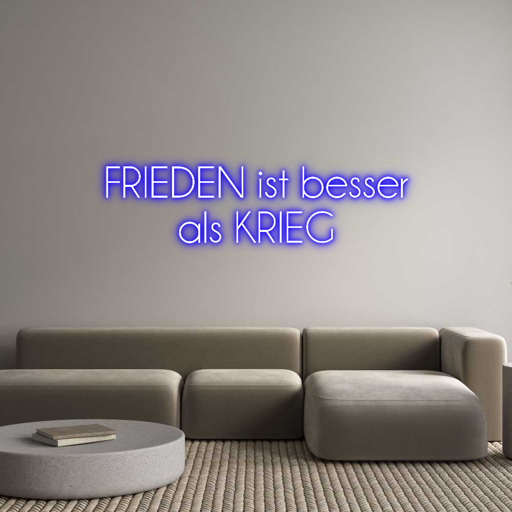 Custom Neon Sign Online Editor FRIEDEN ist b...