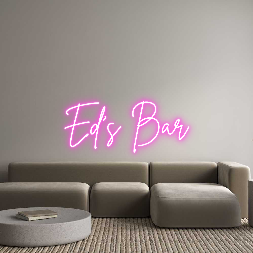 Custom Neon Sign Online Editor Ed’s Bar