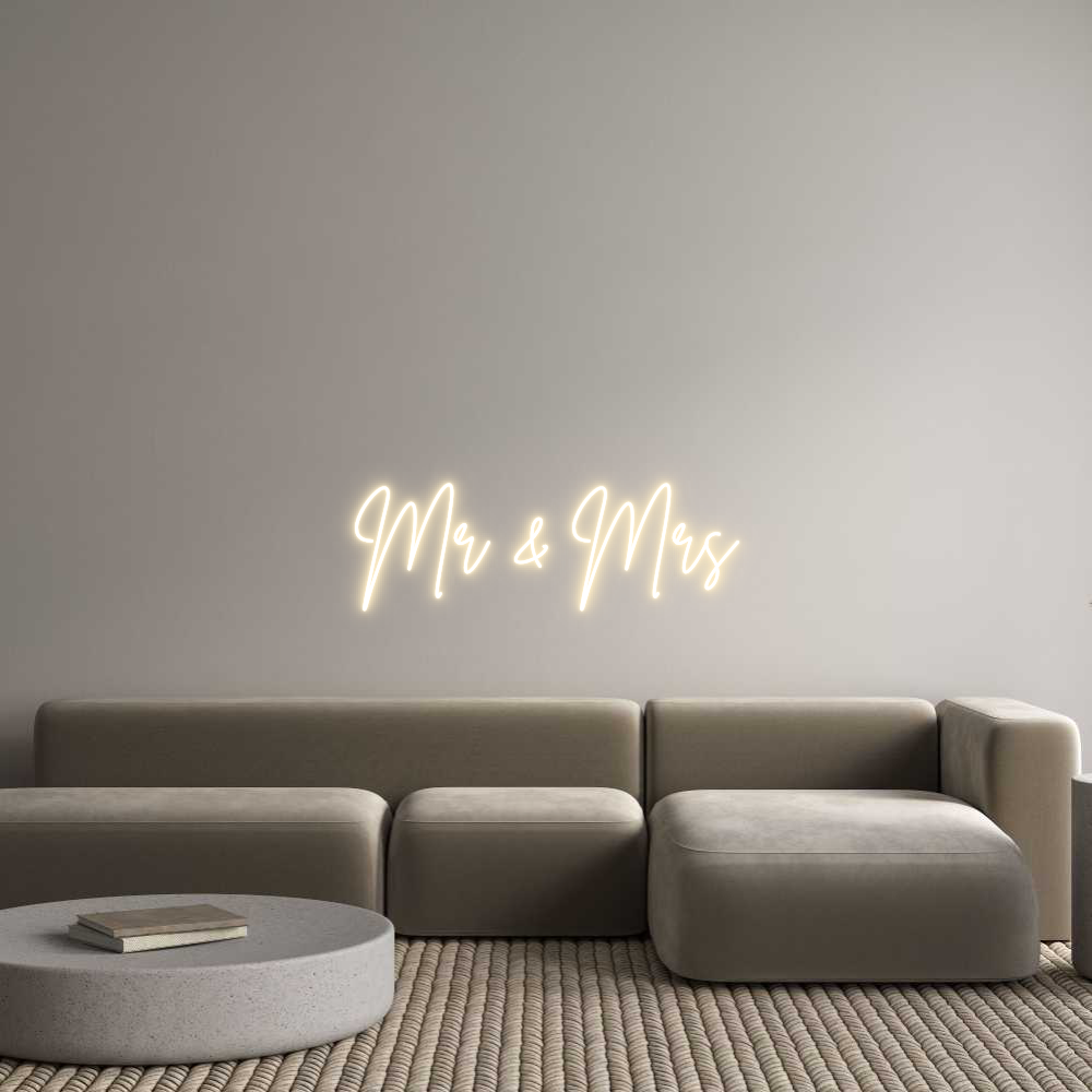 Custom Neon Sign Online Editor Mr & Mrs