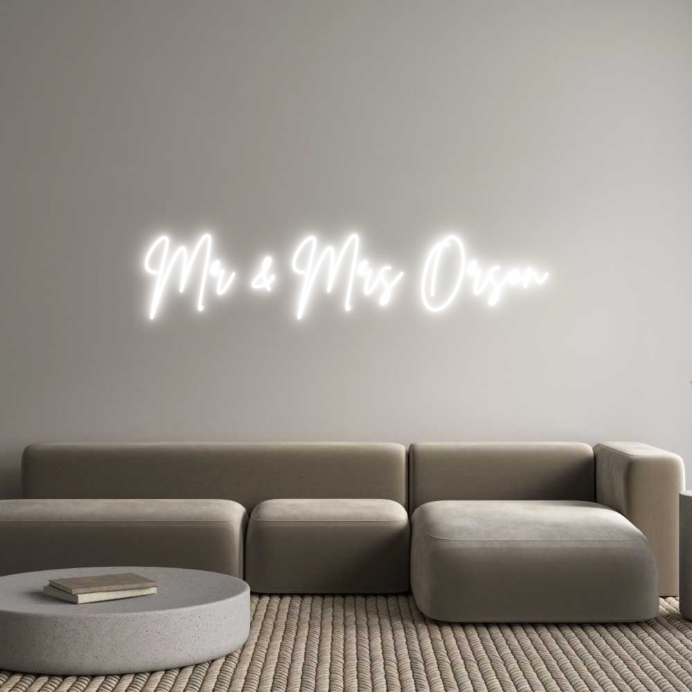 Custom Neon Sign Online Editor Mr & Mrs Orson