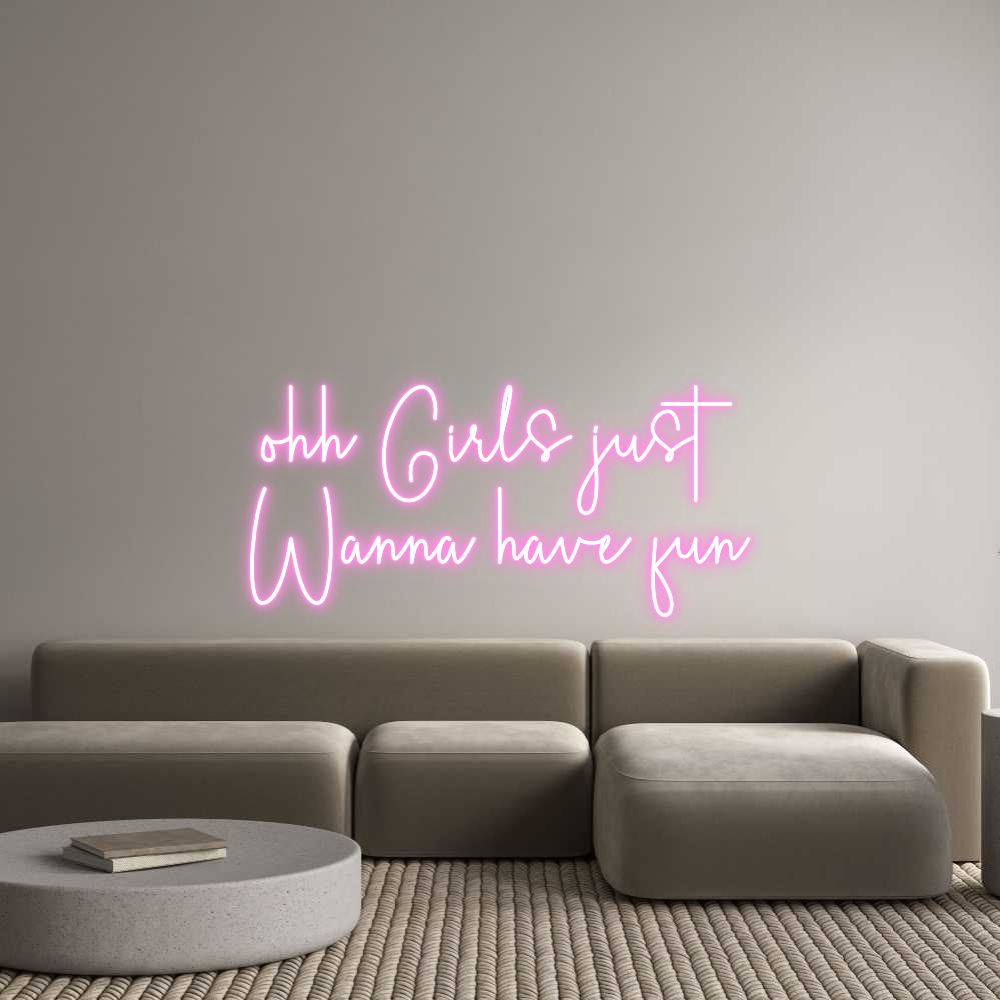 Custom Neon Sign Online Editor ohh Girls jus...