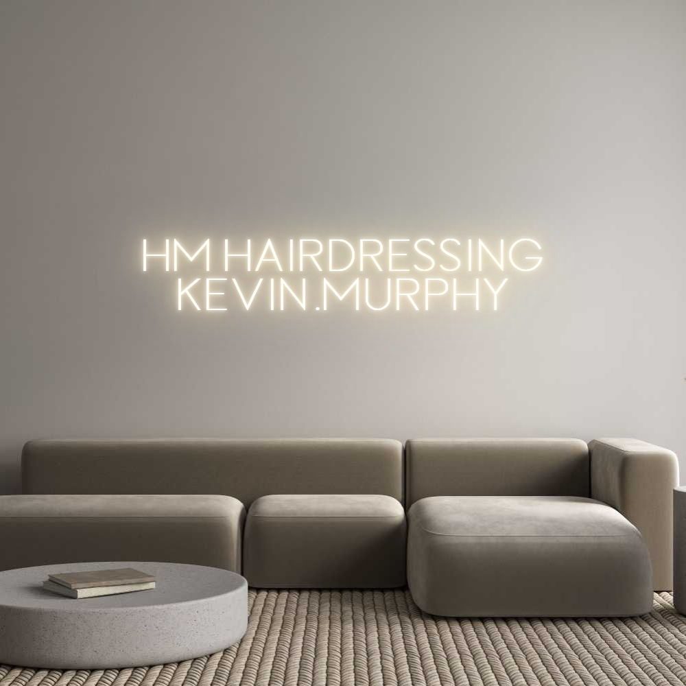 Custom Neon Sign Online Editor HM Hairdressi...