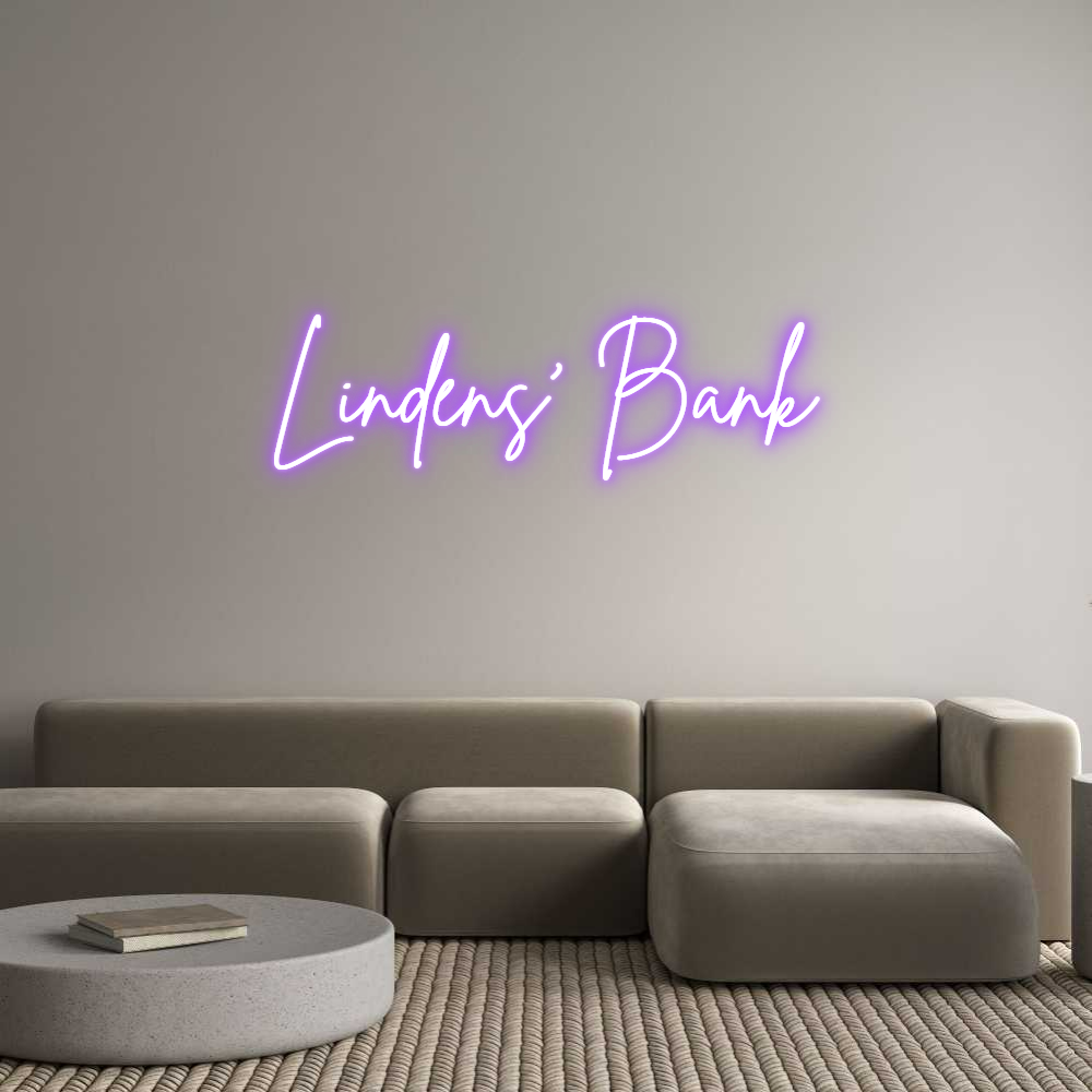 Custom Neon Sign Online Editor Lindens' Bank